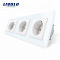 Livolo-Manufaktur EU-Steckdosen für 3 Steckdosen VL-C7C3EU-11